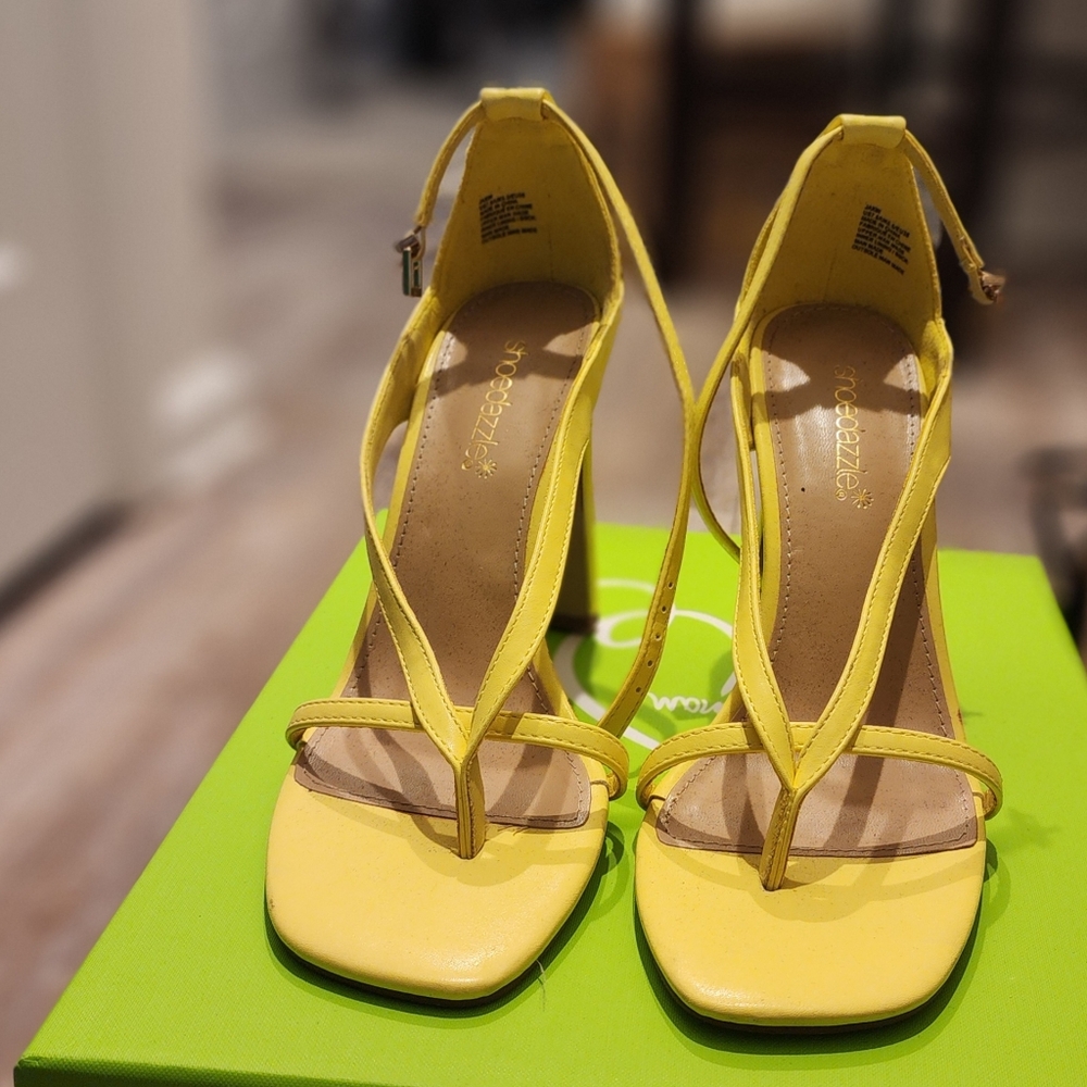 Yellow Ankle Strapped Sandals